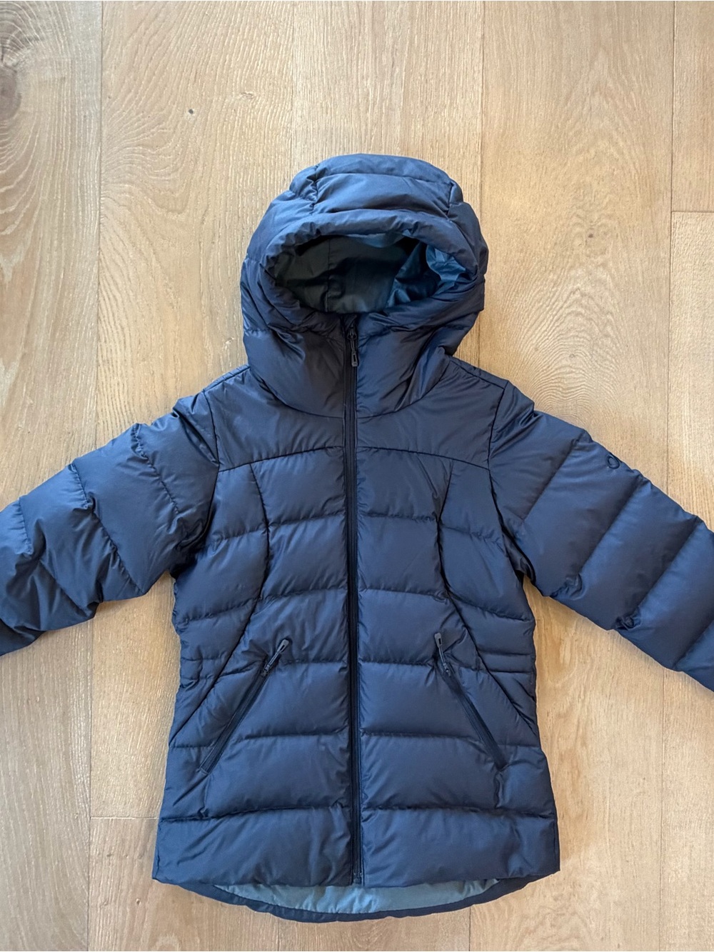 Outdoor Research Navy Blue Women's Hooded Puffer Coat